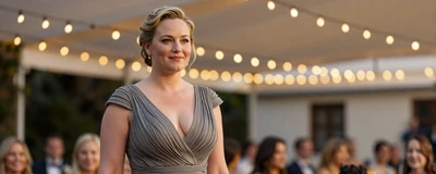 Woman nurse in elegant evening wear at a gala event